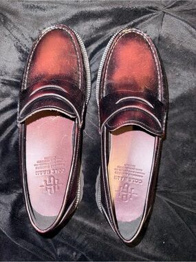 Cole Haan Men’s Dark Burgundy Leather Penny Loafers